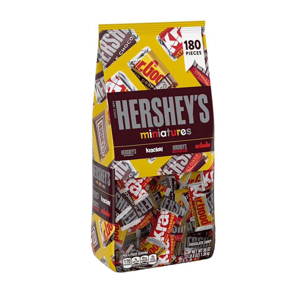 HERSHEY'S Miniatures Assorted Chocolate Candy, 56 oz