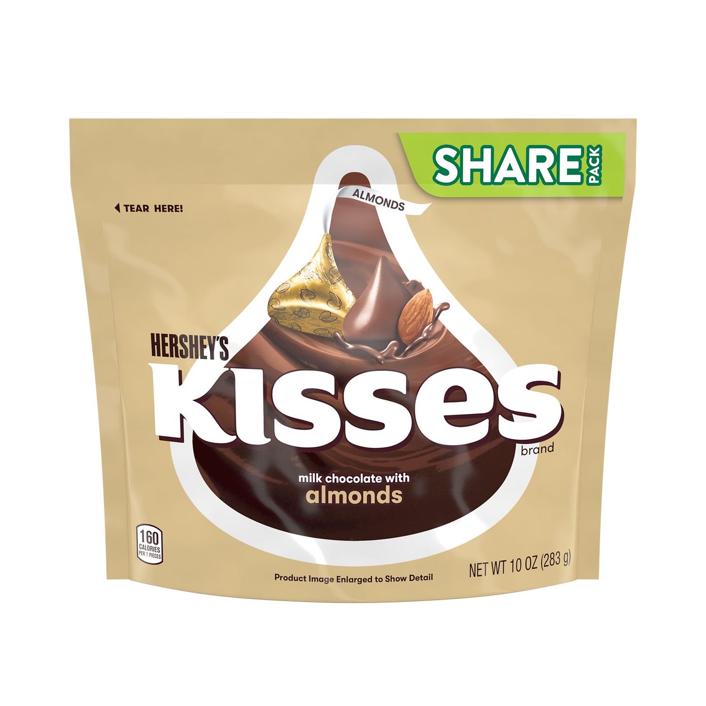 Hersheys Kisses Milk Chocolate With Almonds 10 oz