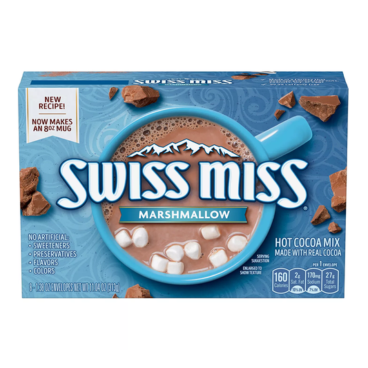 Swiss Miss Marshmallow Hot Cocoa Mix, 8 x 1.38 oz Envelopes